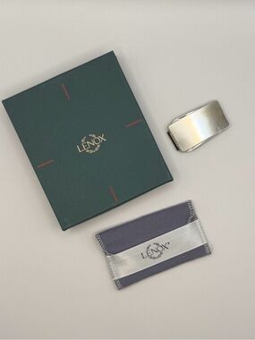 NWT Lenox Polished Silver Tone Money Clip with Branded Pouch